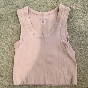 Brandy Melville Ribbed Crop Tank - Dusty Mauve